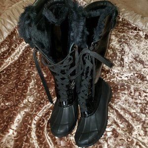 Tall Black Weatherproof Winter Boots - NWOT